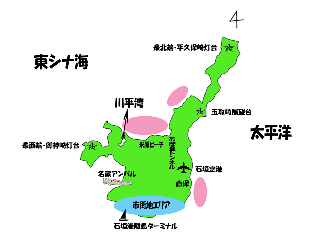 石垣島の地図