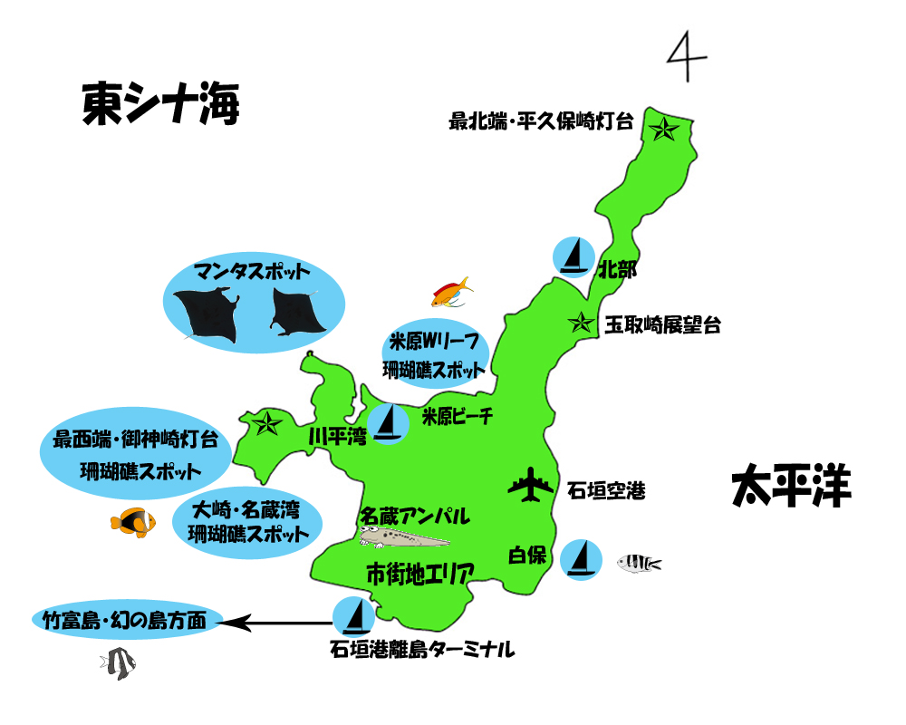 石垣島の地図