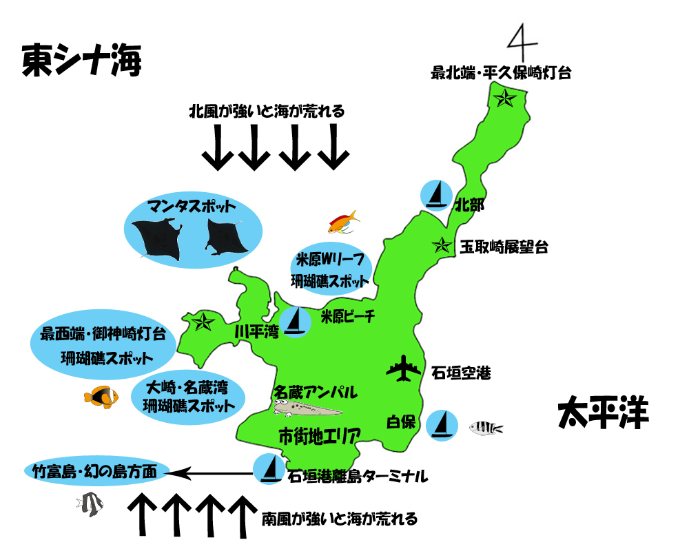 石垣島の地図