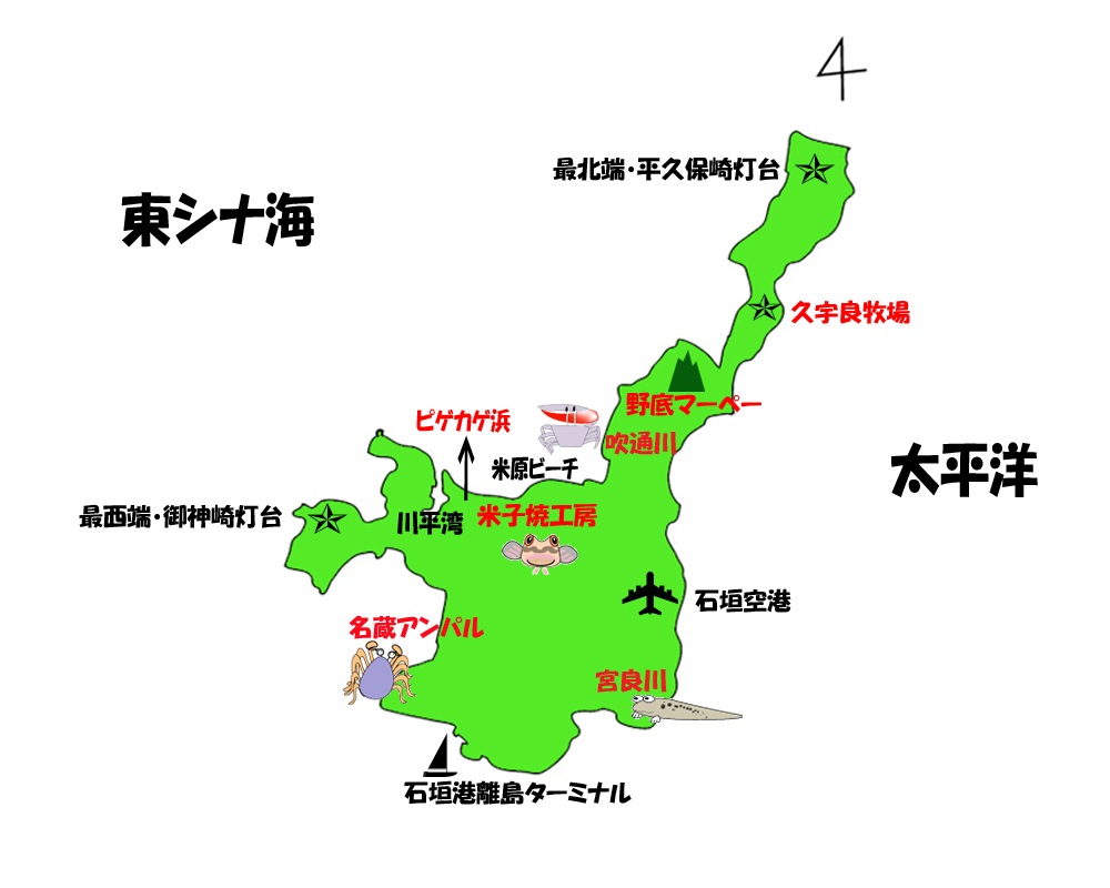 石垣島のマップ